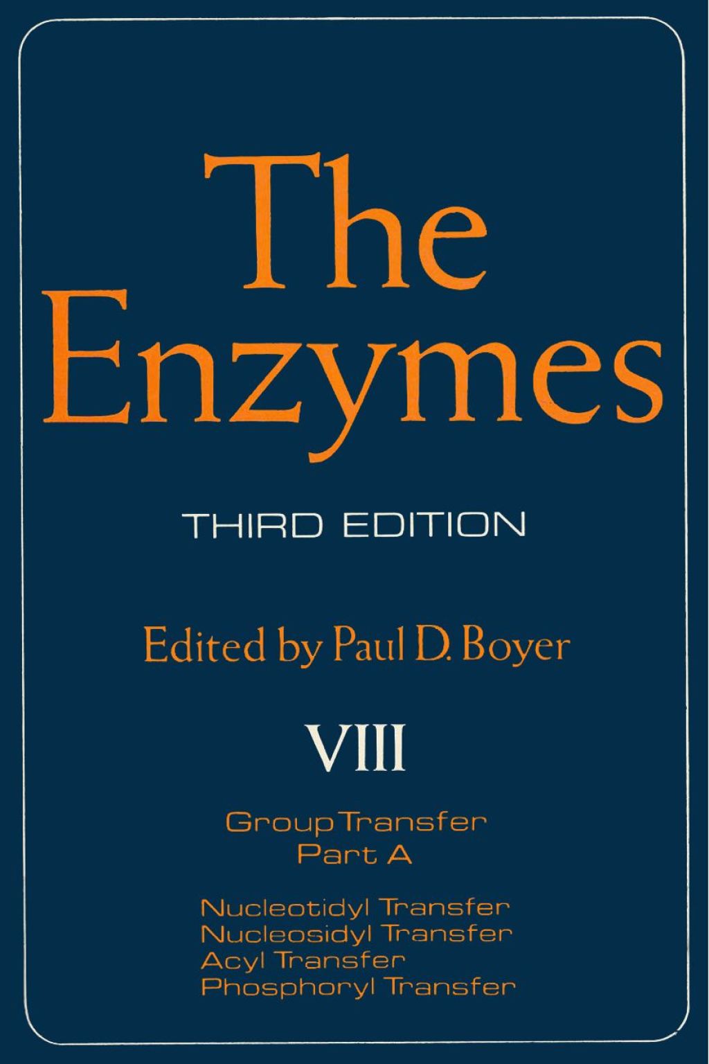 The Enzymes 3rd Edition