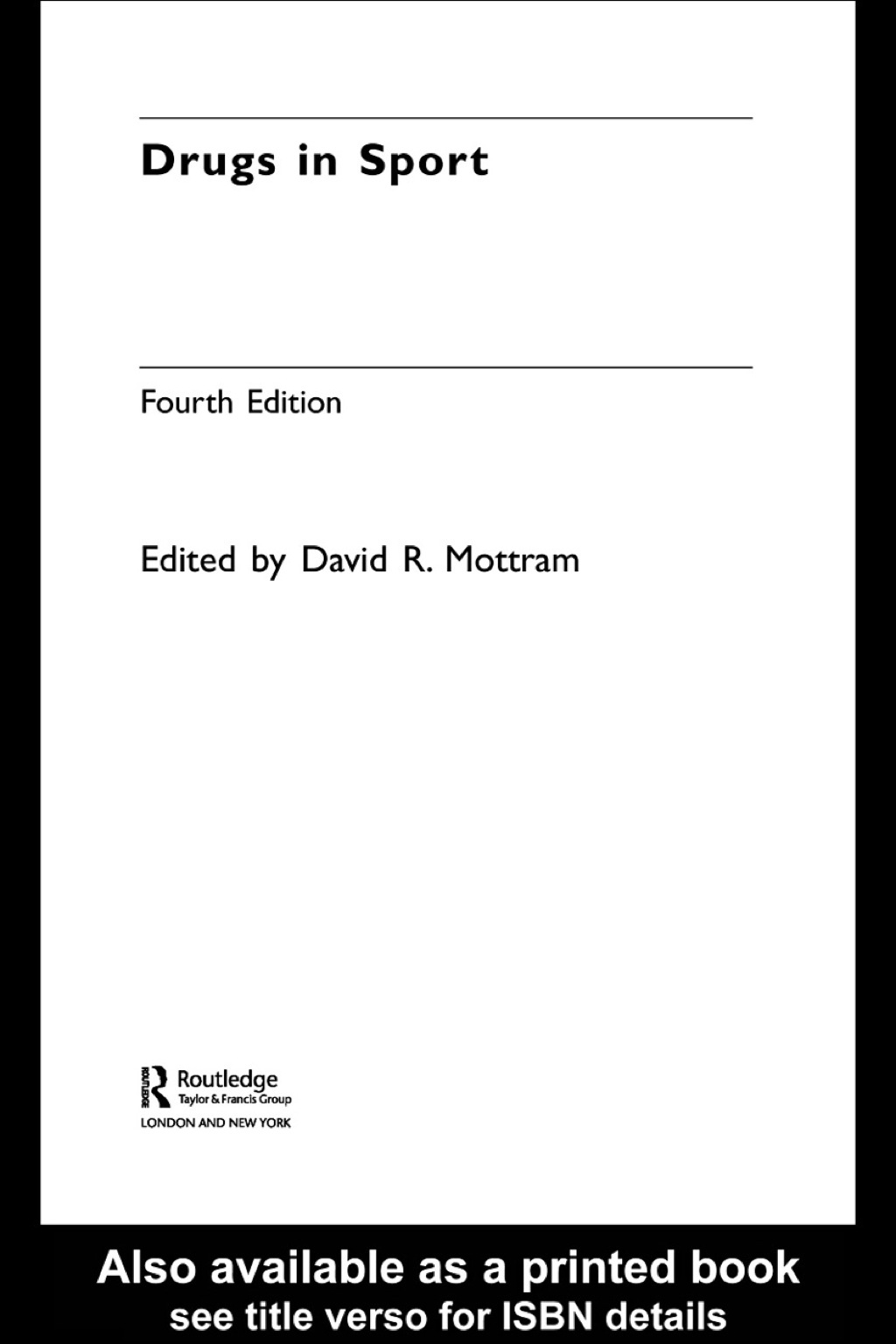 Drugs in Sport 4th Edition