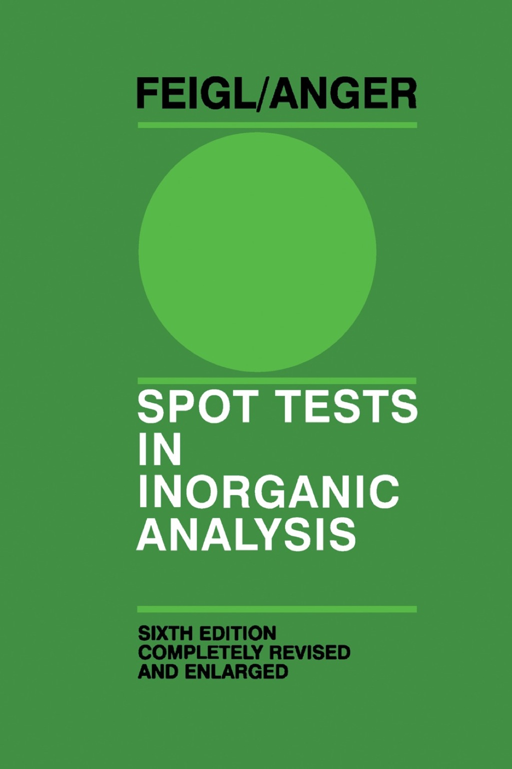 Spot Tests in Inorganic Analysis 6th Edition