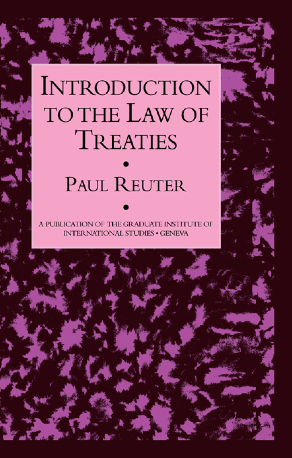 Introduction To The Law Of Treaties 1st Edition