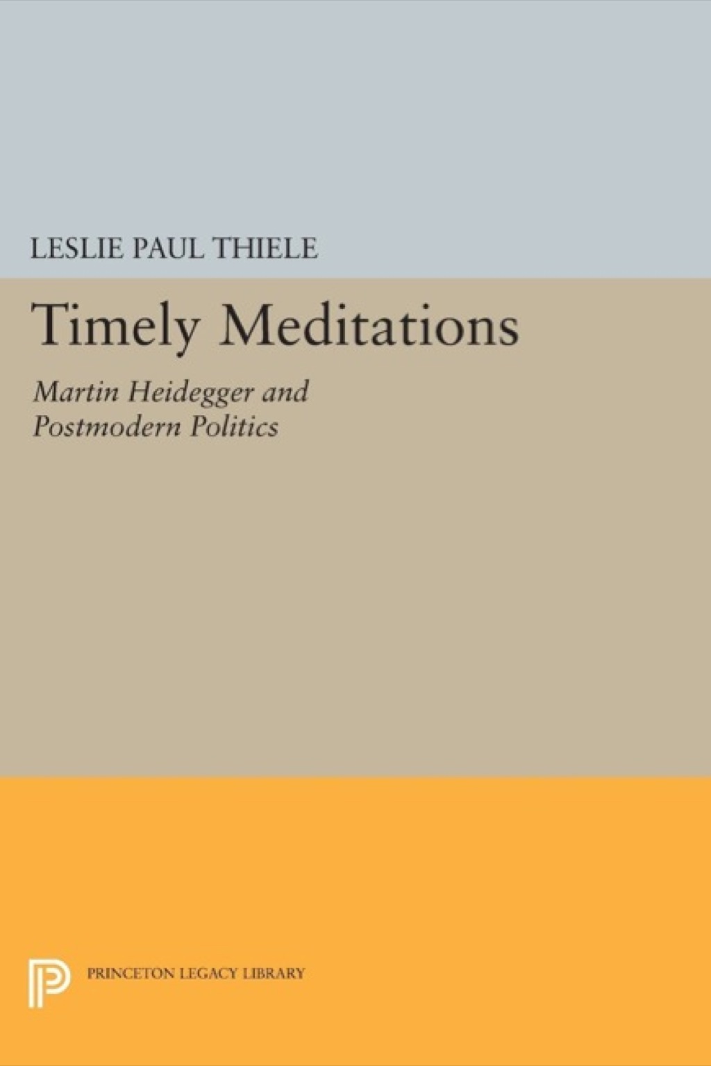 Timely Meditations Martin Heidegger and Postmodern Politics