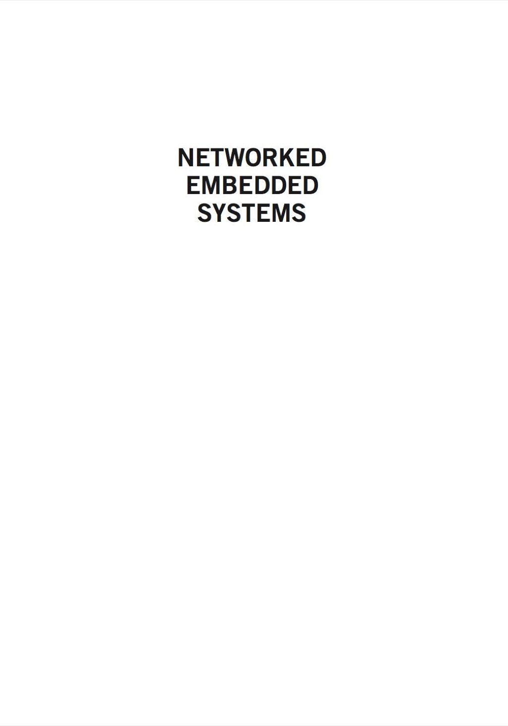 Embedded Systems Handbook Networked Embedded Systems 1st Edition