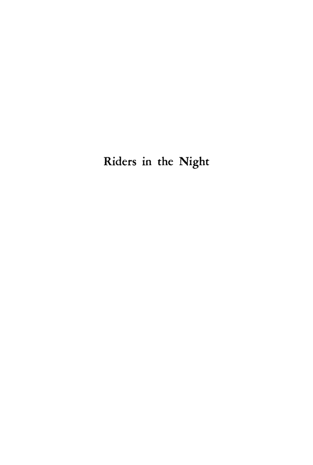 Riders in the Night