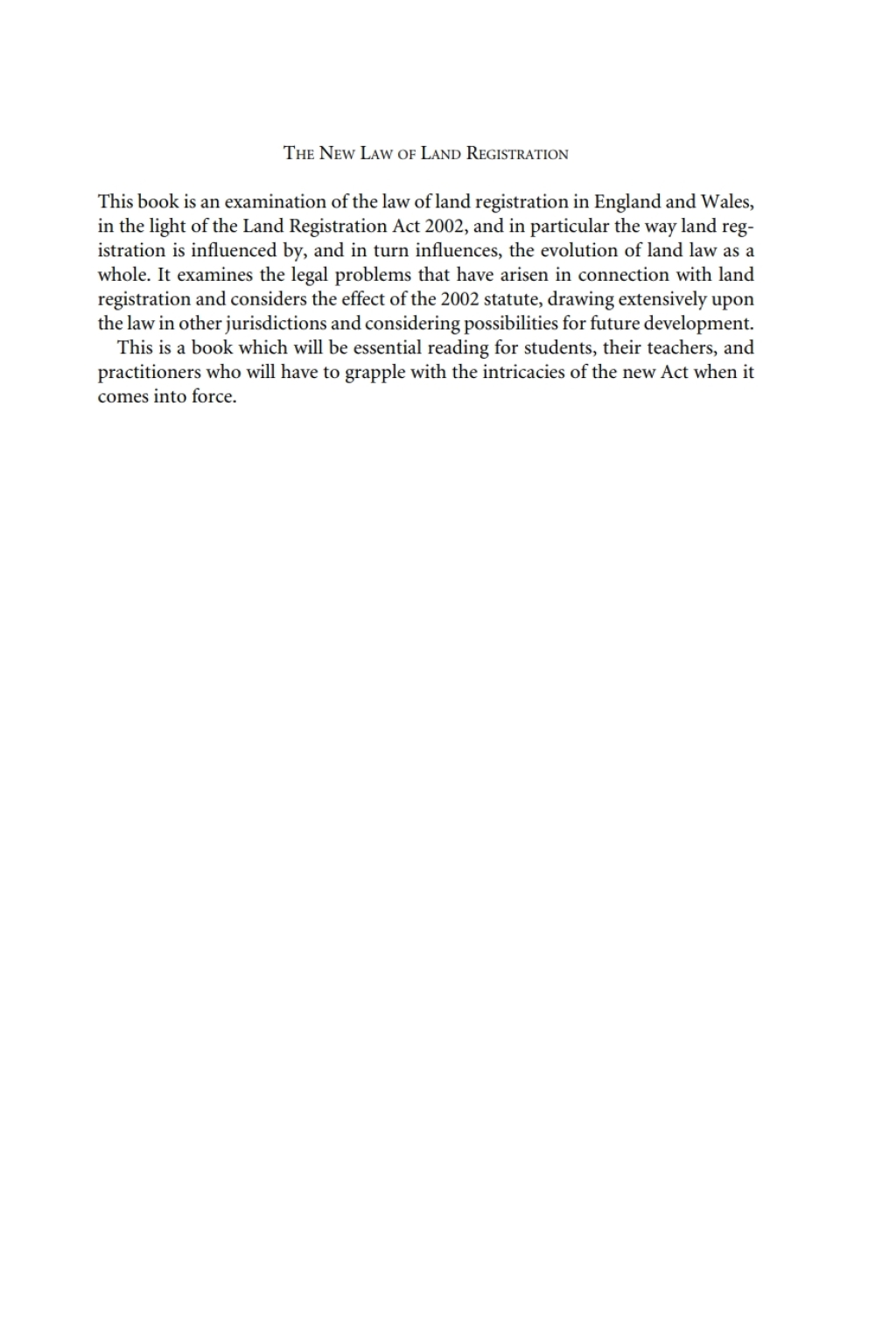 The New Law of Land Registration Effective Private Enforcement of EC Antitrust Law 1st Edition