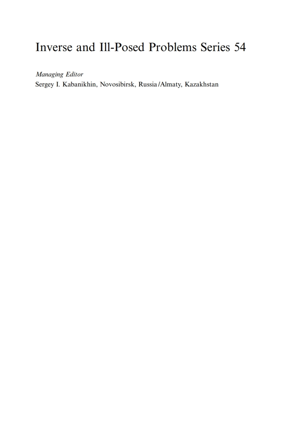 Iterative Methods for Ill-Posed Problems An Introduction 1st Edition