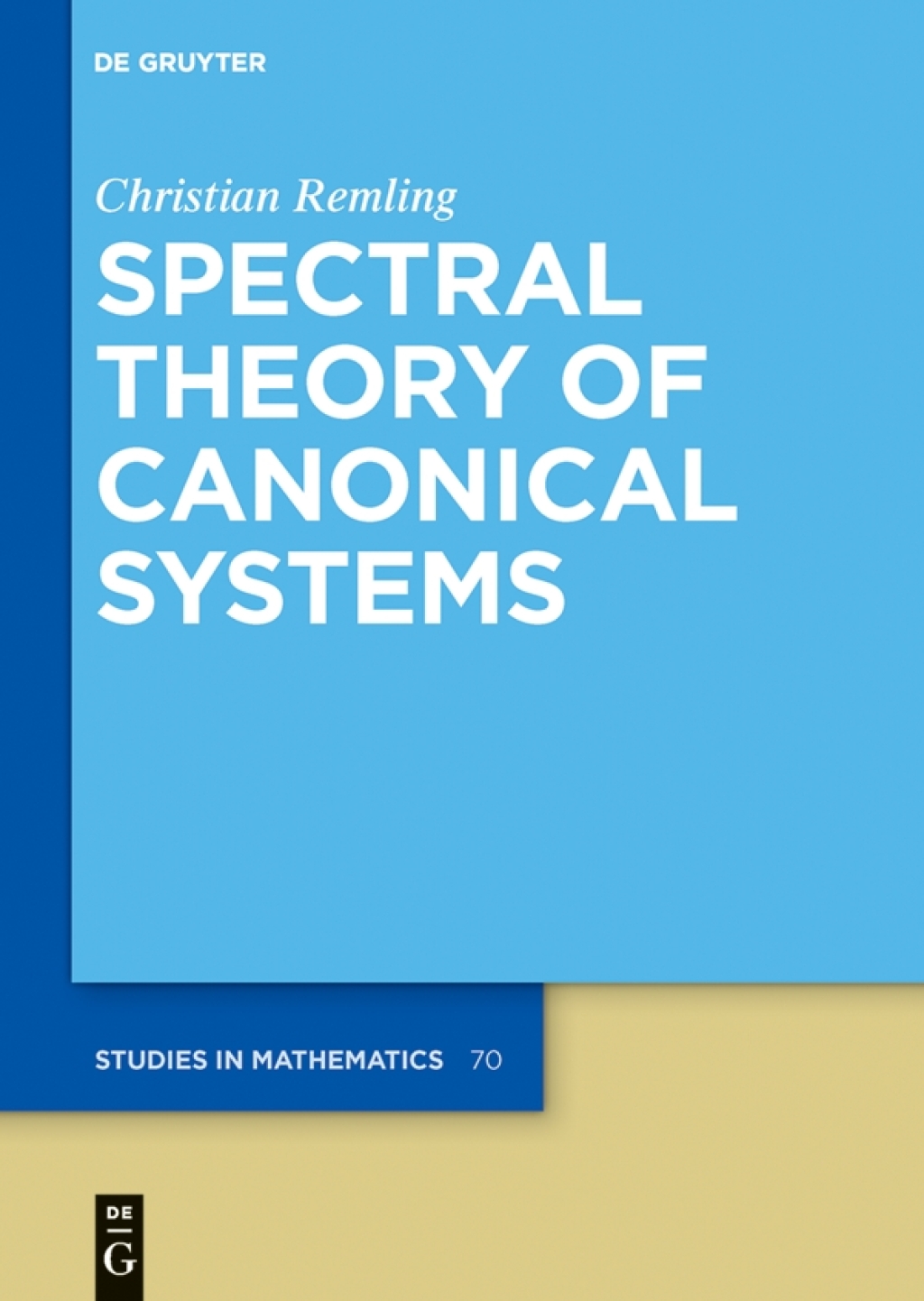 Spectral Theory of Canonical Systems 1st Edition