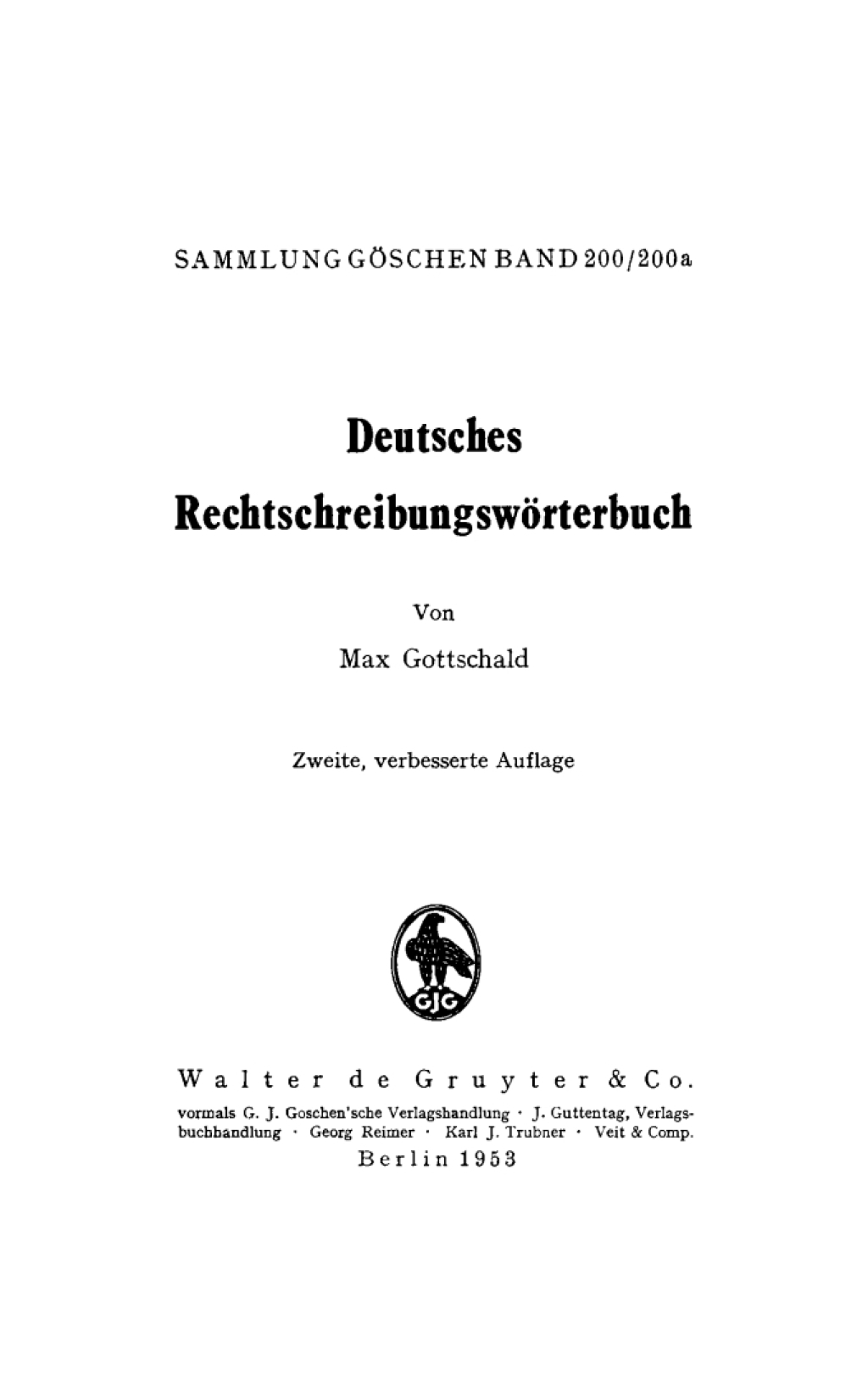 Deutsches Rechtschreibungswörterbuch 2nd Edition