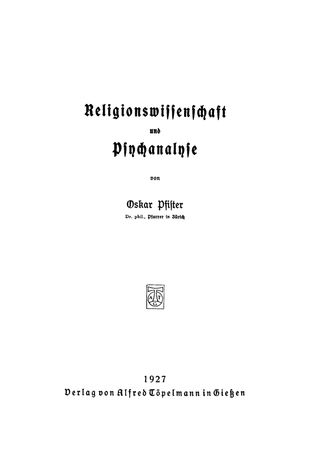 Religionswissenschaft und Psychoanalyse 1st Edition