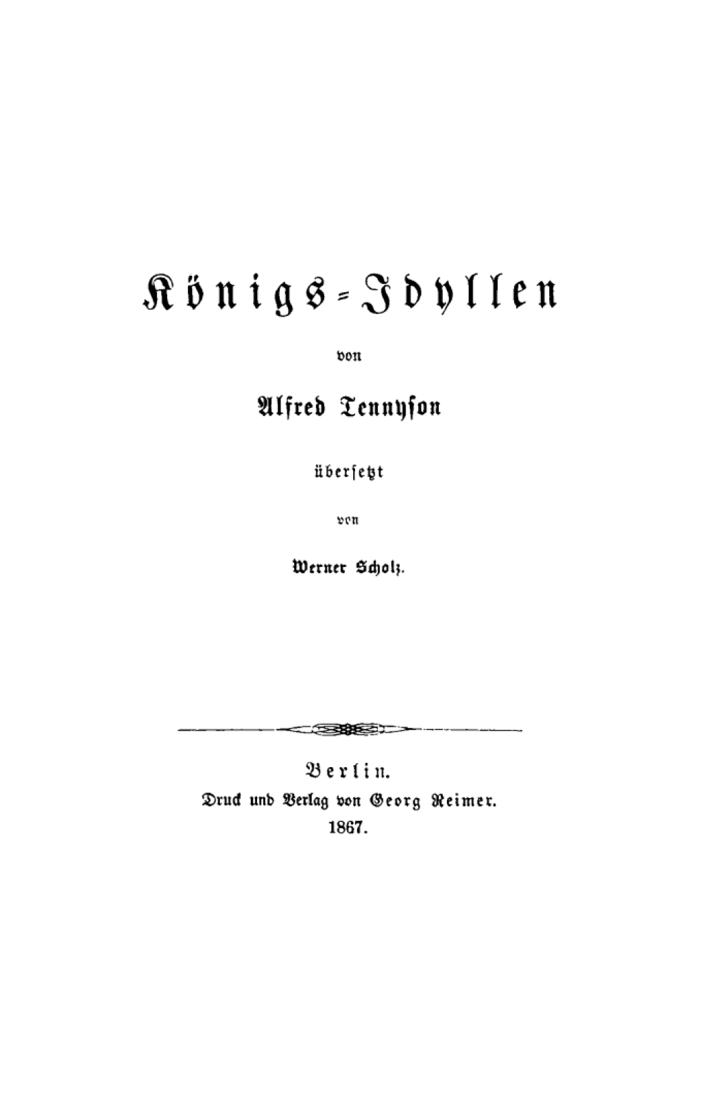 Königs-Idyllen 1st Edition