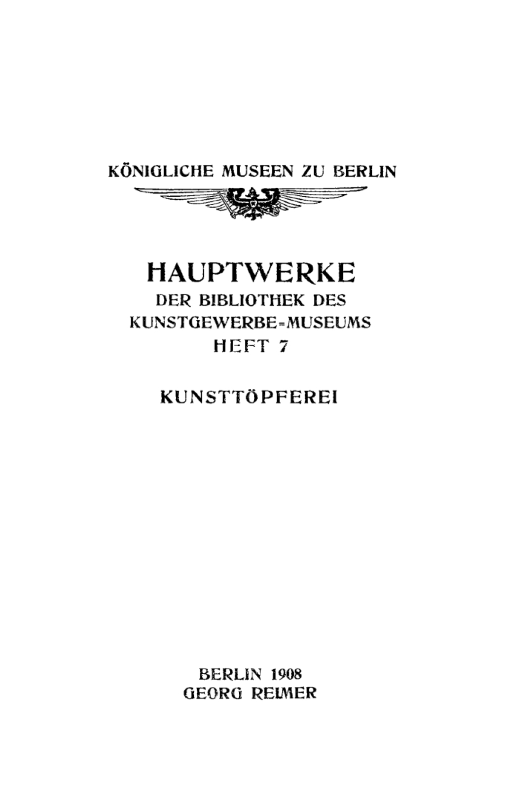 Kunsttöpferei 1st Edition