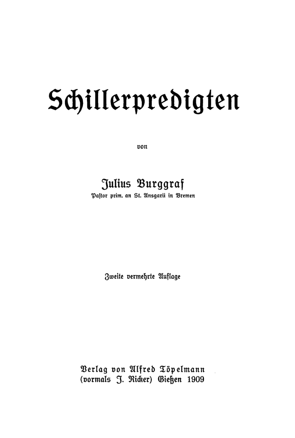 Schillerpredigten 2nd Edition