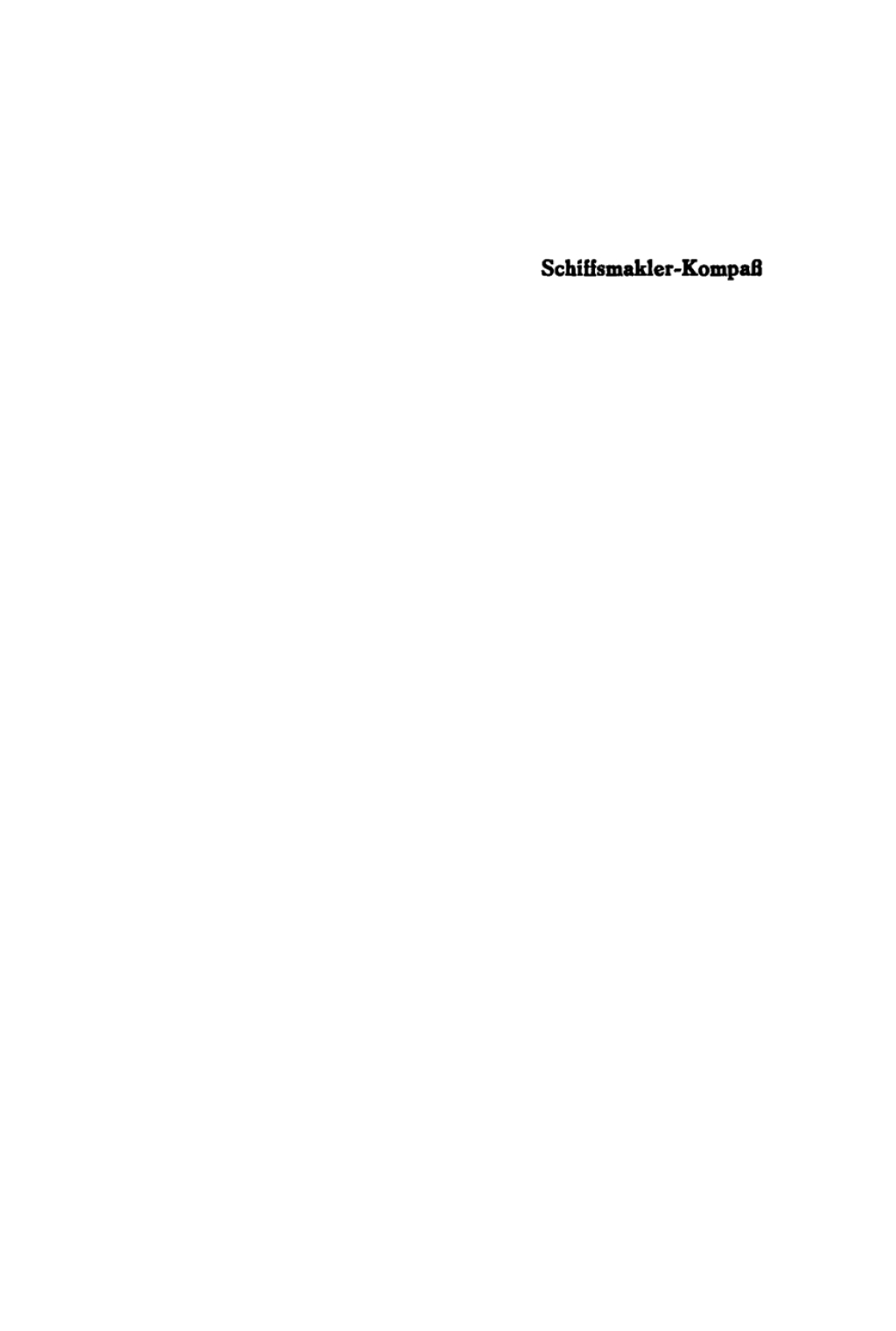 Schiffsmakler-Kompass 2nd Edition