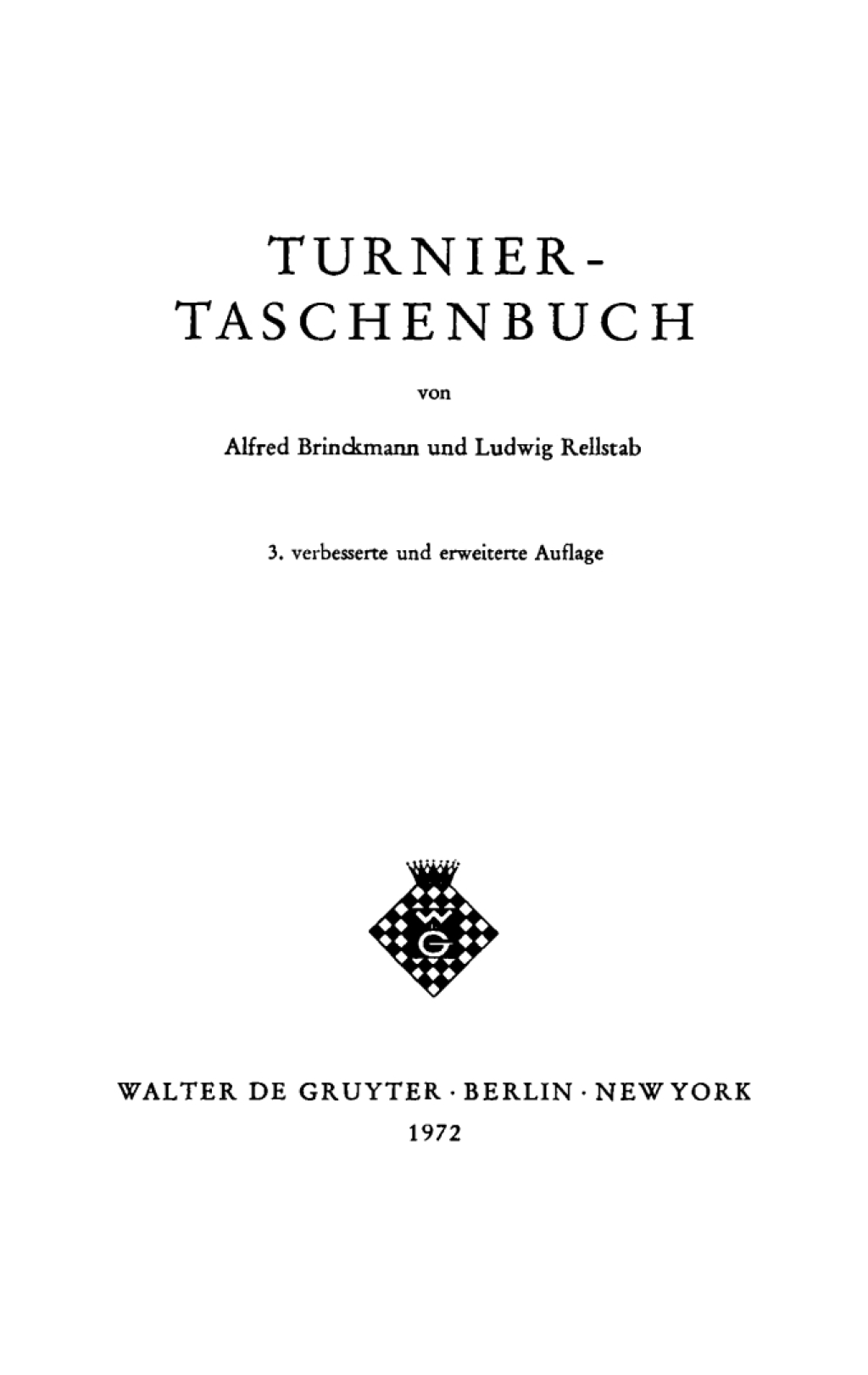 Turnier-Taschenbuch 3rd Edition