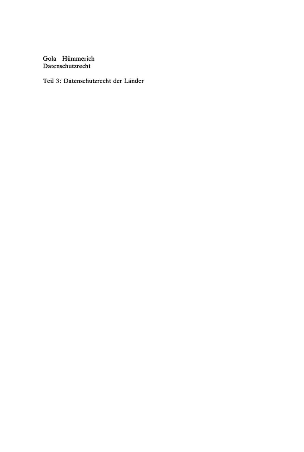 Datenschutzrecht der Länder 1st Edition