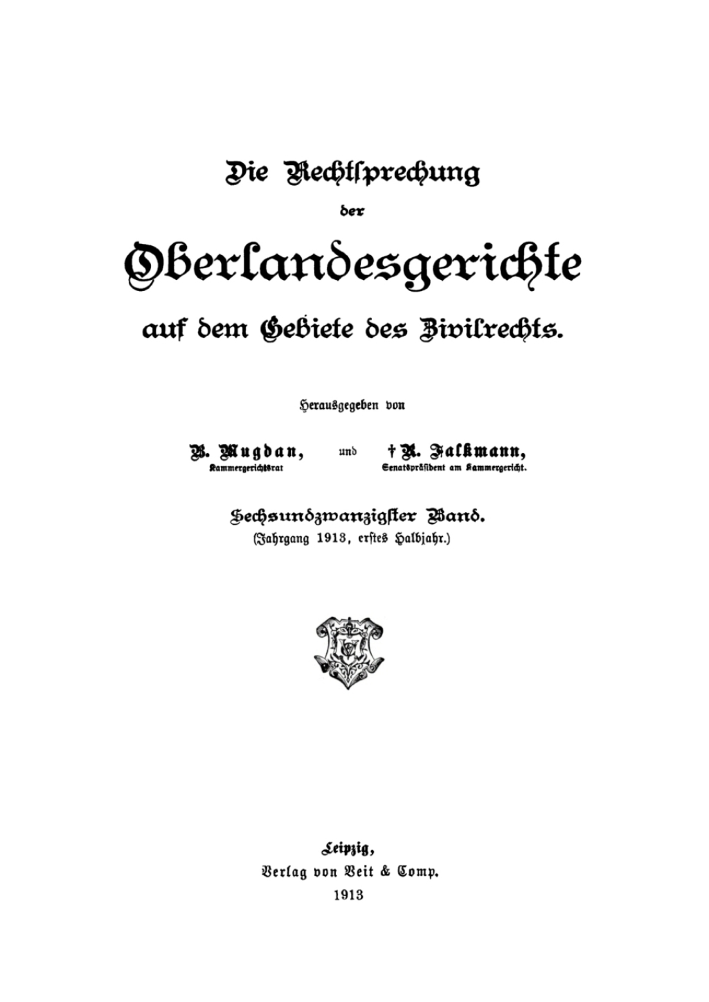 Jahrgang 1913, Halbjahr 1. 1st Edition