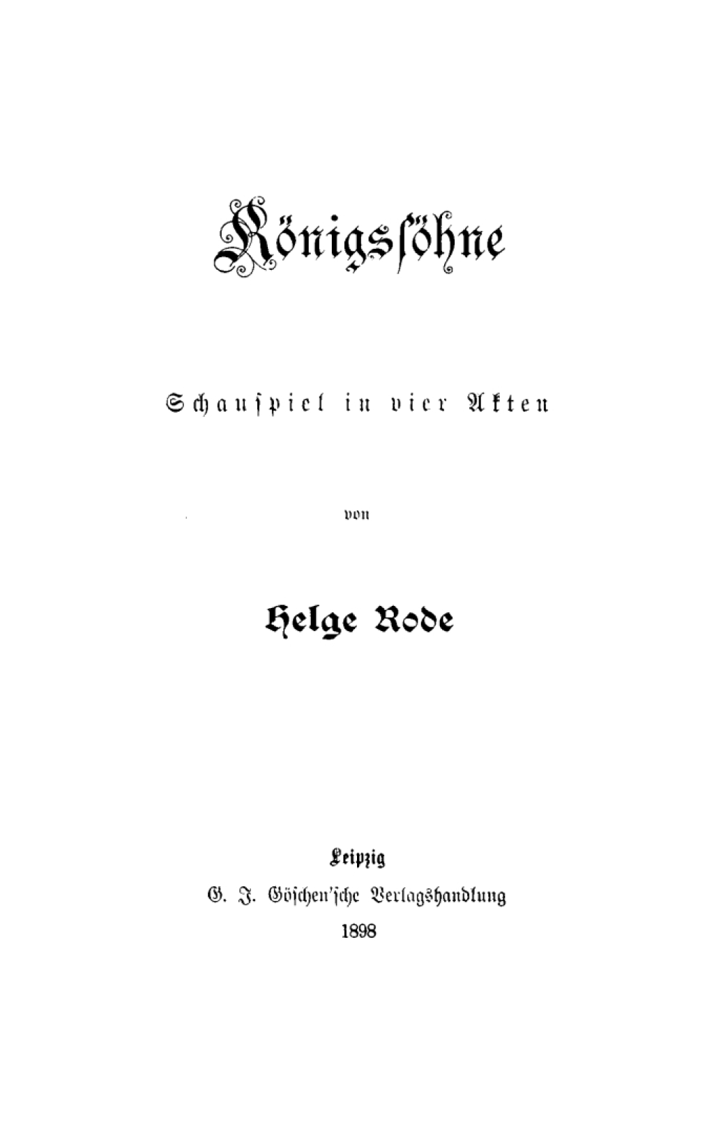Königssöhne 1st Edition