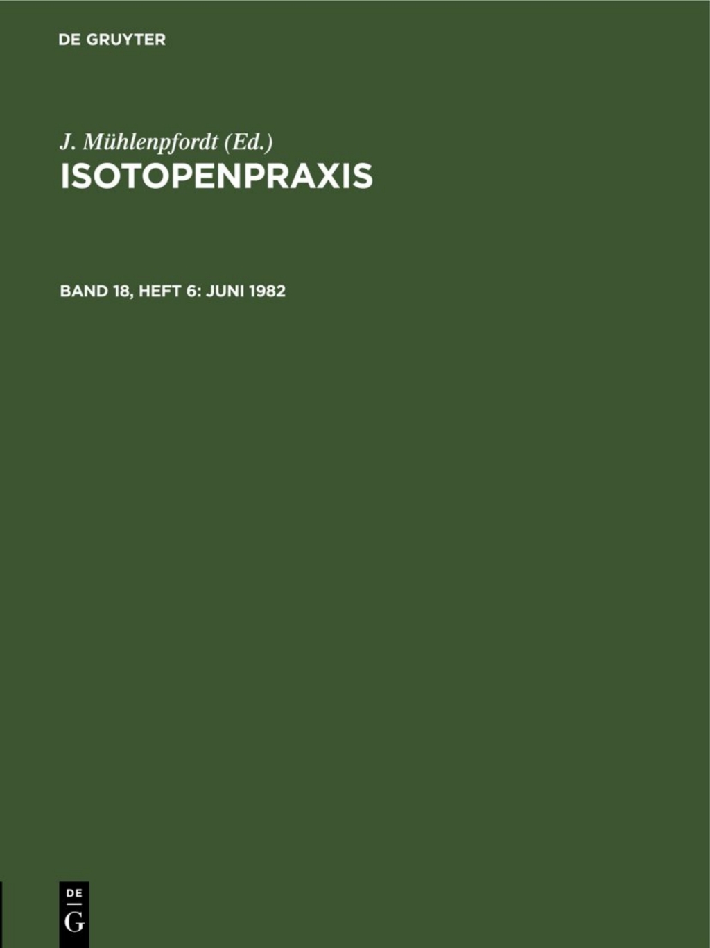 Juni 1982 1st Edition