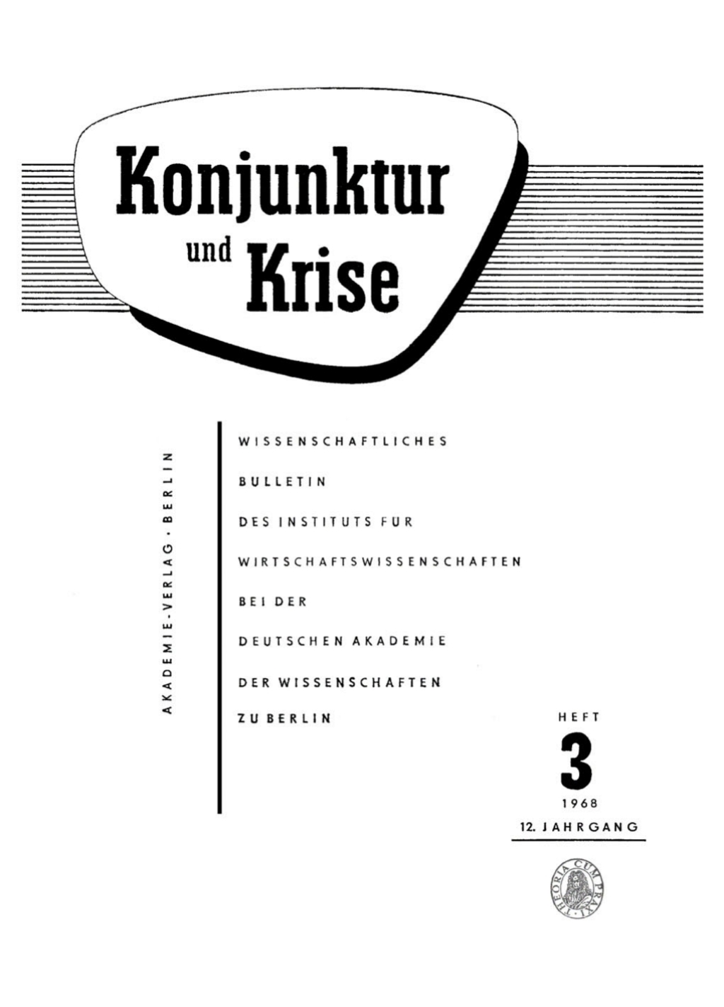 Konjunktur und Krise. Jahrgang 12, Heft 3 1st Edition