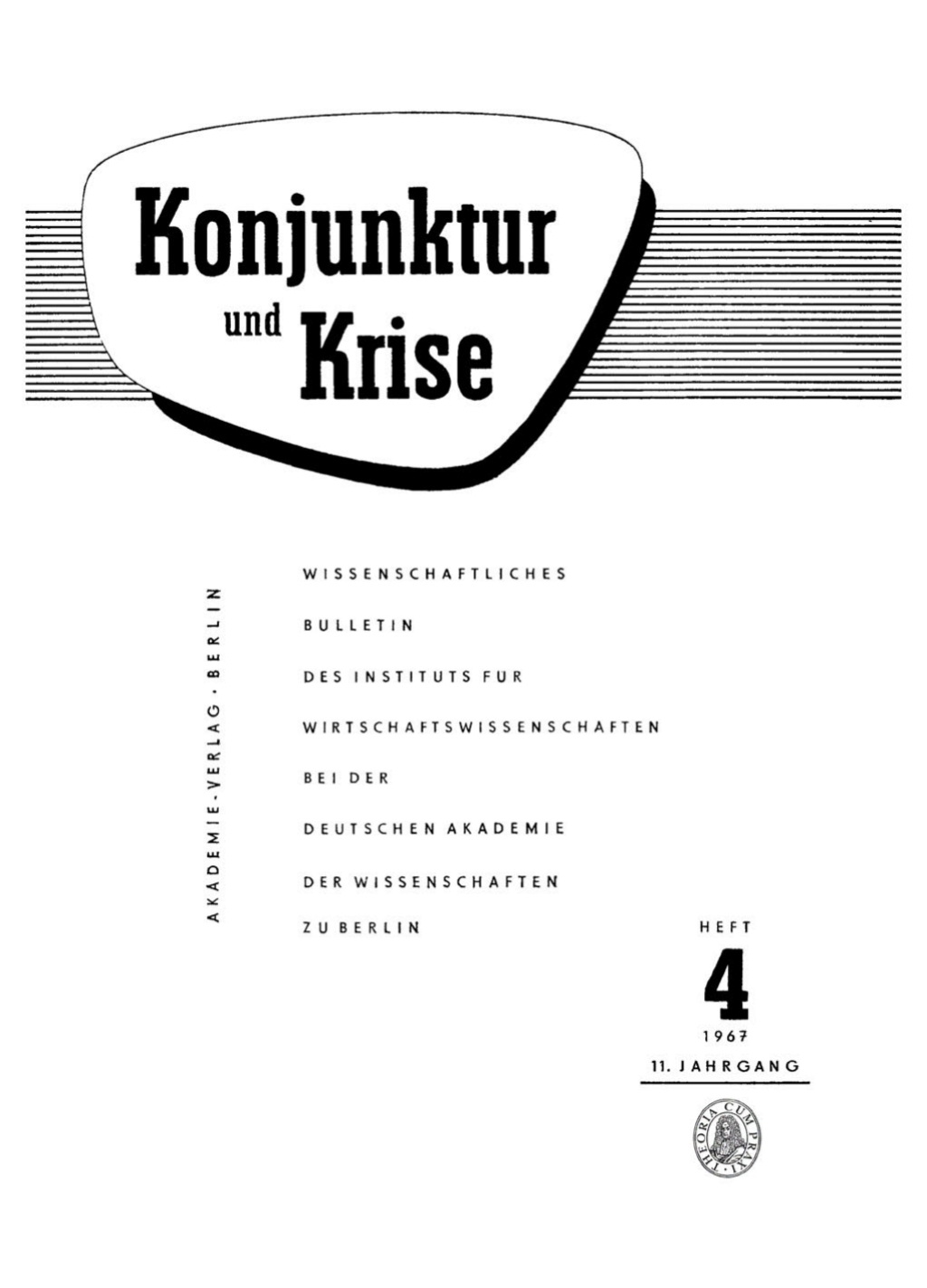 Konjunktur und Krise. Jahrgang 11, Heft 4 1st Edition