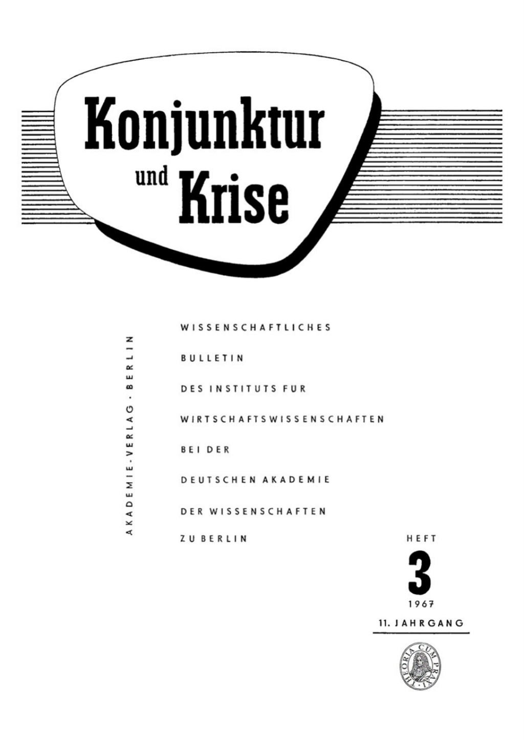 Konjunktur und Krise. Jahrgang 11, Heft 3 1st Edition
