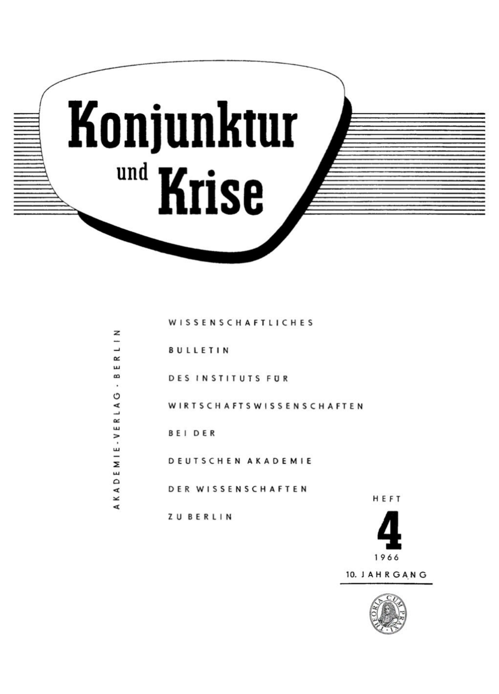 Konjunktur und Krise. Jahrgang 10, Heft 4 1st Edition