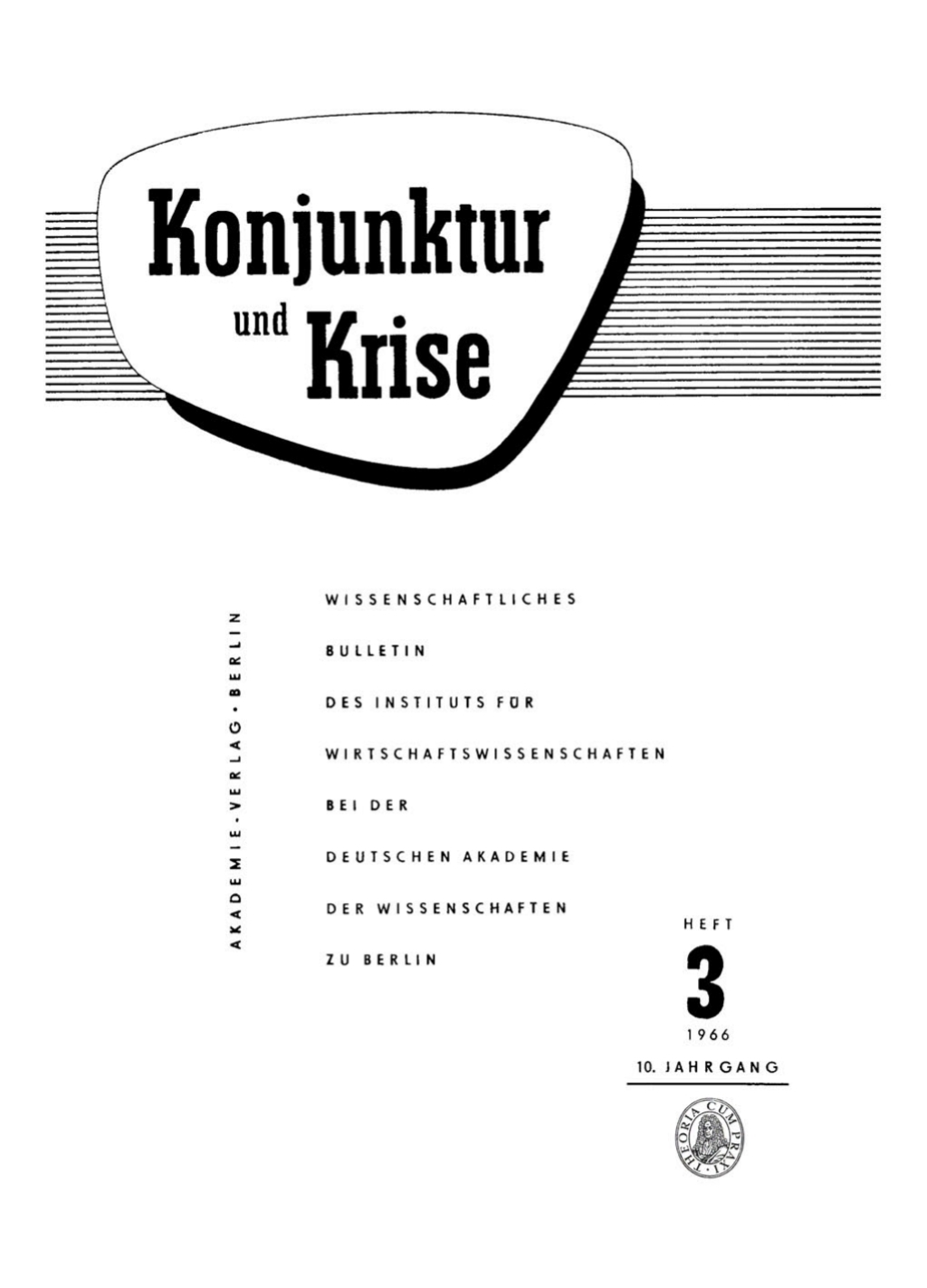 Konjunktur und Krise. Jahrgang 10, Heft 3 1st Edition