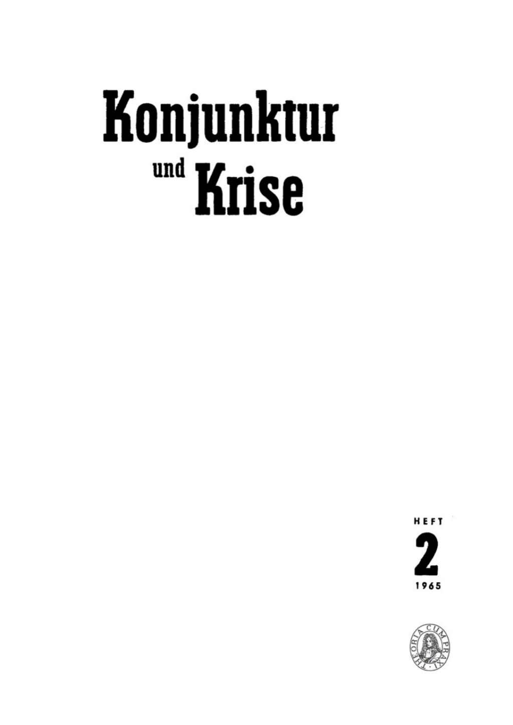 Konjunktur und Krise. Jahrgang 9, Heft 2 1st Edition