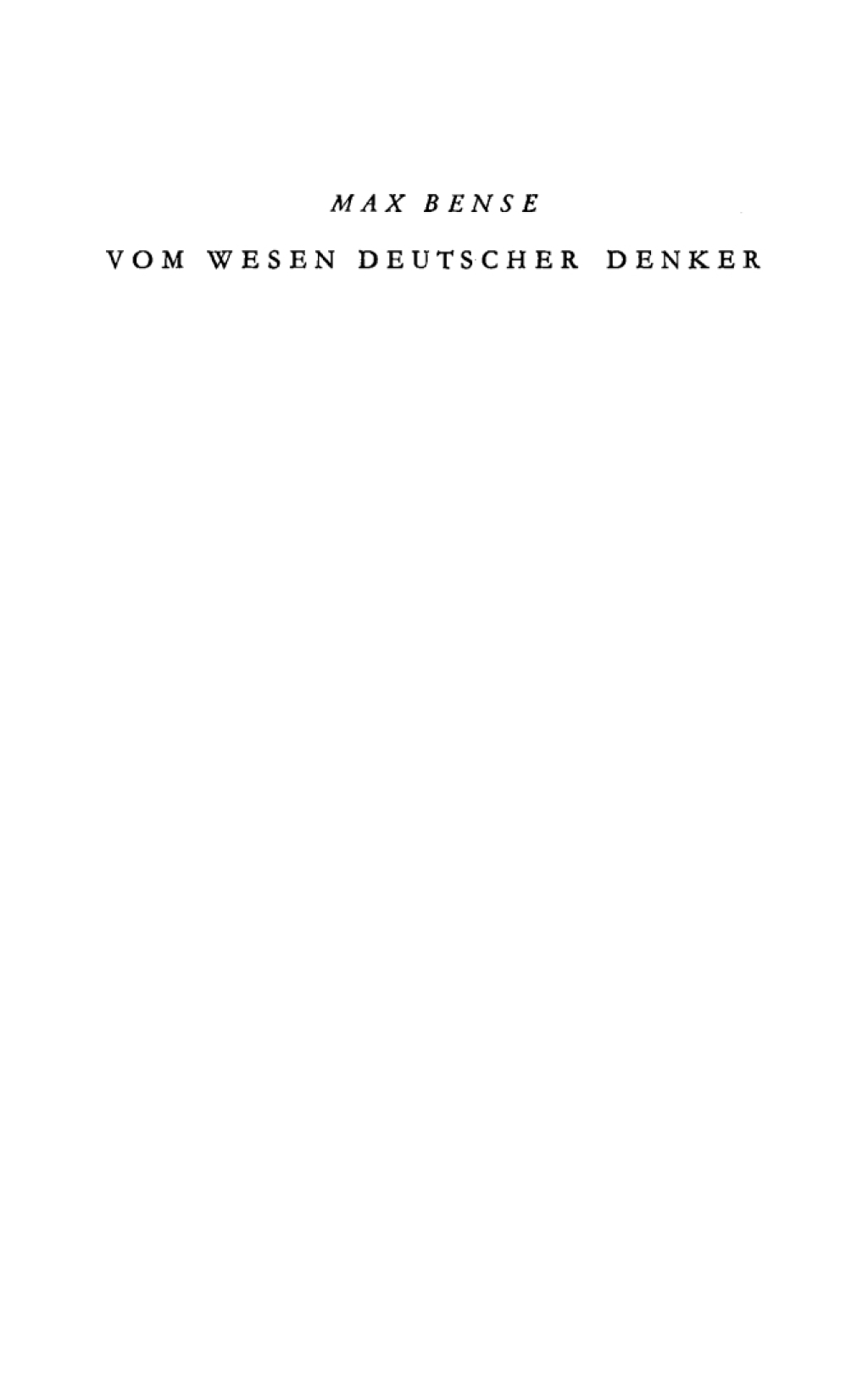 Vom Wesen deutscher Denker Oder zwischen Kritik und Imperativ 1st Edition