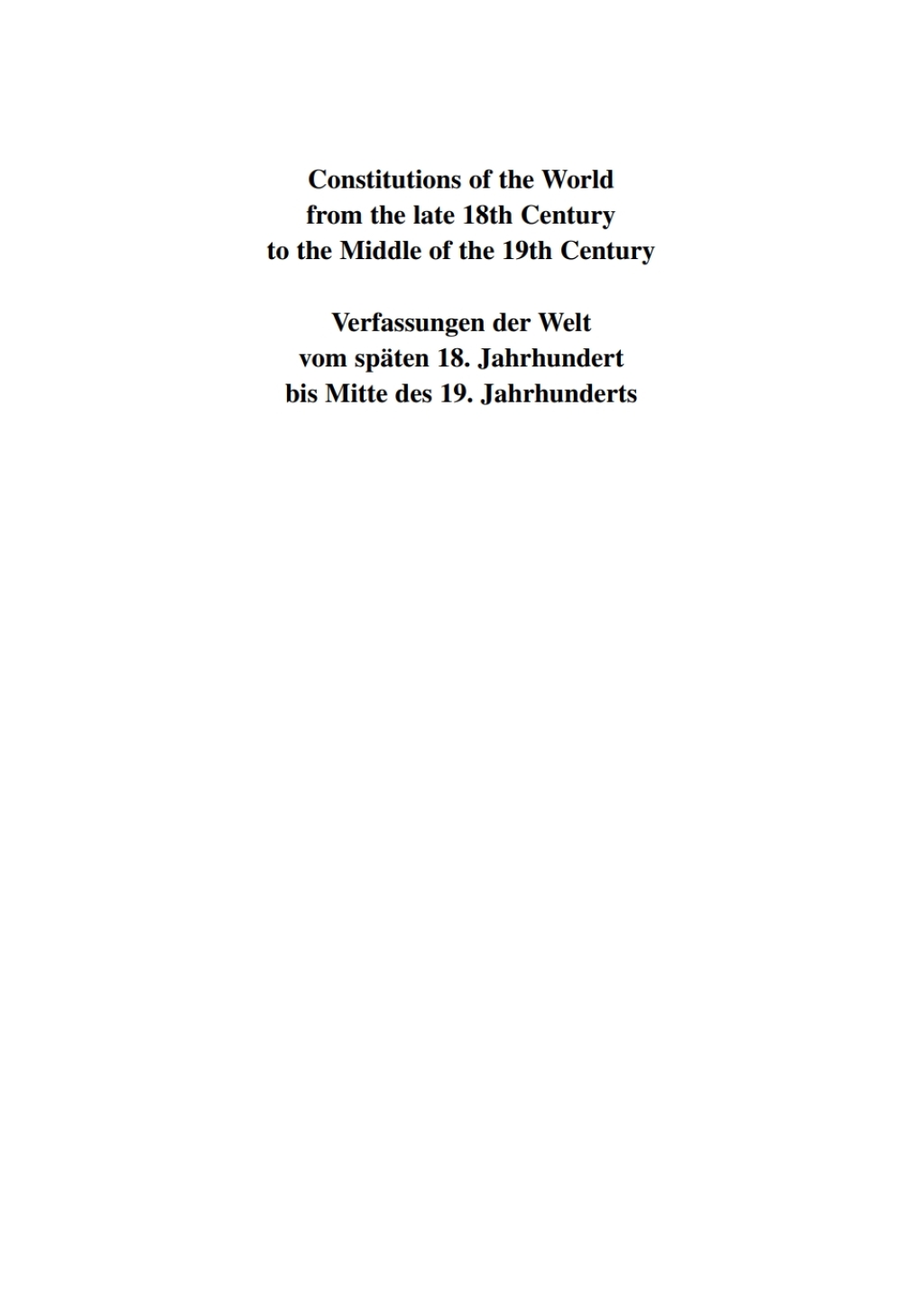Constitutional Documents of the United Kingdom 1782 – 1835 1st Edition