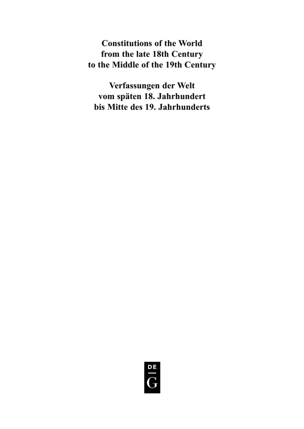 Constitutional Documents of France, Corsica and Monaco 1789–1848 1st Edition