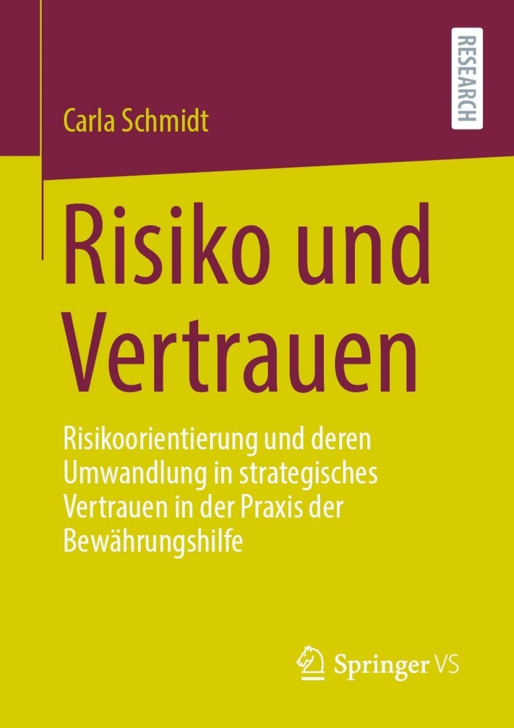 Risiko und Vertrauen Risikoorientierung und deren Umwandlung in strategisches Vertrauen in der Praxis der Bewährungshilfe